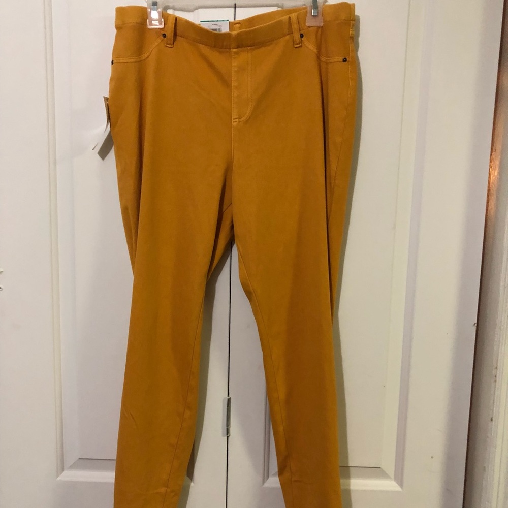 Time and Tru Mustard Jeggings XL